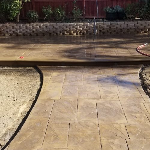 S Stamped concrete installed in the Oakland area