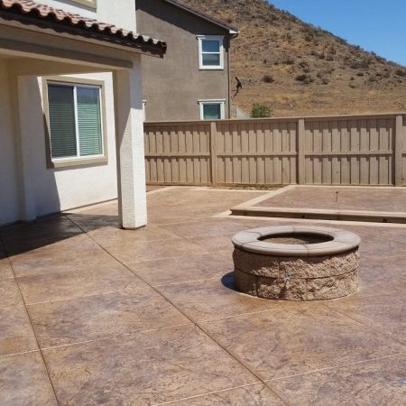 stamped concrete contractor Oakland Stamped concrete with desert finish